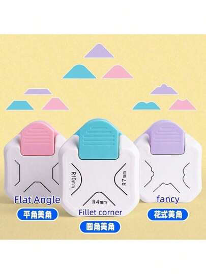 Mini 3-In-1 Corner Filter - Chamfer, Used For Cardboard Album Color Paper Corner Repair, Student Stationery Corner, Suitable For Christmas, New Year's Day, Back-To-School Season