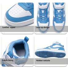 Nike COURT BOROUGH MID 2 (GS) 女童休闲运动鞋 CD7782-123 - 白色/藍色超越 - 查看 7