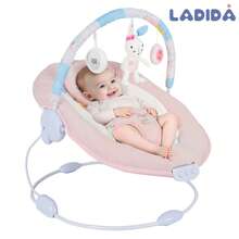Portable Automatic Baby Rocking Chair With Music & Vibration, Removable Bar, Adjustable Recline, For Babies 0–6 Months, Max 9kg - Pink - View 7