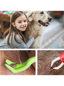 1 pieza Herramienta quitagarrapatas para mascotas, perros y gatos, set de herramientas para eliminar pulgas y garrapatas