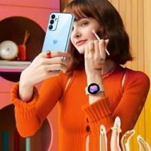 For Samsung Galaxy A16 4G/5G Case With 2 Screen Protector, Full Camera Lens Protection, Heart Plated Girly Women Heart Soft TPU Shockproof Samsung A16 Phone Case, Blue