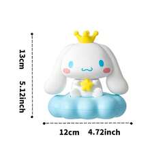 Miniso Đồ trang trí hình đám mây Cinnamoroll của Sanrio, chất liệu mềm mại, đèn LED tích hợp, thiết kế dạng bóp, lý tưởng để giảm căng thẳng, trang trí phòng ngủ và làm quà tặng (1 chiếc) - trắng - Xem 9