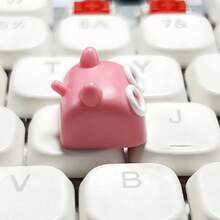 1 szt. spersonalizowanych i uroczych nakładek na klawiaturę mechaniczną w kształcie kota, krzyżowe klawisze, wysokość OEM, materiał ABS, starannie wykonany zamiennik klawisza ESC, prezent na akcesoria komputerowe DIY