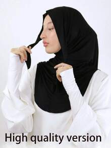 2顶女士纯色拉法帽，弹性头巾，透气舒适，宽檐吸汗多功能运动头巾，适合日常生活、瑜伽、健身和时尚场合。 - 彩色 - 查看 3