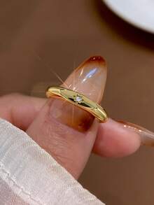 1 件 925 纯银抛光戒指简约日常戒指女士戒指精美女士珠宝礼品女士时尚配饰