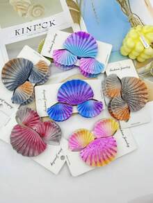 3er-/9er-/18 Stücke Muschelförmige Haarspangen aus ABS-Kunststoff, lässige Haarspangen, ideal für Strand, Reisen, Partys, Urlaub, Schulanfang, Winter-Haarclips (Neuheiten 2025), süße Haarspangen, Haaraccessoires