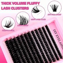 240pcs Fluffy Eyelash Clusters, 30D/40D/50D/80D Individual Lashes, Thick Cluster Eyelash Extensions, D Curl, 9-18mm Fine Cluster Lashes, Suitable For Travel, Daily Wear (Beginner Friendly), Weddings, Dates, Parties, Holidays, Also Great As Christmas/Halloween/Gift Eyelash Set - D - View 7