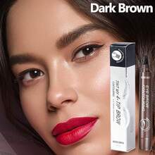 Eyebrow Pencil Makeup Kit, Eyebrow Pomade, Eyebrow Brush, Brow Pencil Kit For Natural Eyebrows - Dark Brow,Tips Eyebrow Pencil, Natural 3D Eyebrow Effect, Creates Natural Eyebrow Makeup, Waterproof, Sweat-Proof, Smudging-Proof And Long-Lasting, Easy Draw For Clear Eyebrows, Nice Gifts For Women,Cheap,Valentine's Day,Cheap Items,Travel,Travel Essential,Room Decor,Valentine's Gift,Cheap Stuff,Room,1 Dollar Items,Vacation Essentials,Gifts For Women,Bedroom,Valentine,99 Cent - Dark Brown 1 PC - View 4