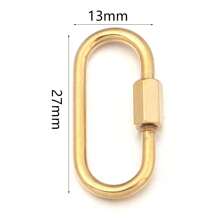 2 件/包不锈钢几何连接扣，心形、椭圆形、五角星形手链项链连接螺丝，DIY 珠宝配件 - 幾何連接扣 - 查看 20