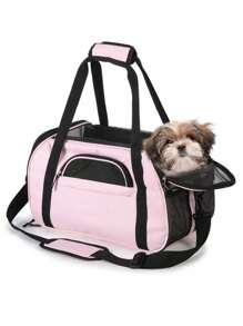 便携式猫笼 - 适用于中型猫和体重不超过 15 磅的小型犬的软边猫笼、宠物包、航空认可的旅行犬笼、手持式宠物笼、宠物背包 - 彩色 - 查看 20