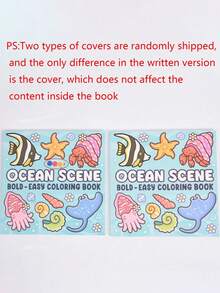 1本海洋场景：52页简易涂色书，适合成人和青少年，超可爱的温馨舒适空间设计，助您放松身心。释放情绪，缓解焦虑 | 节日和特殊场合的理想礼物，返校季Coco Gifts玩具，适合男孩女孩，青少年儿童玩具，Wyo涂色书。绘画套装[默认不含马克笔]。儿童婴儿感官玩具，适合男孩女孩，阅读减压游戏涂色书。 - 彩色 - 查看 10