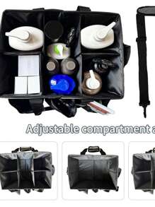 清洁收纳盒，汽车工具收纳袋，清洁用品收纳手提袋，清洁公司家用清洁用品收纳篮，酒店清洁用品收纳，花园工具收纳，厨房清洁用品收纳 - 灰色 - 查看 3