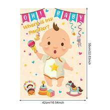 Pegatina de póster para juego de venda, decoración para fiesta de revelación de género, pegatina de antifaz, accesorio para juego de fiesta, decoración del hogar, regalo - Multicolor - Ver 5