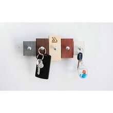 Wood Key Organizer Wall Hanger Multi Hook Key Holder Rack for Home Organization and Key Storage - als Bild - Übersicht 4