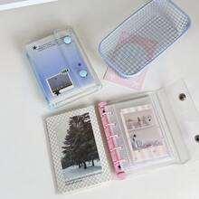 Pasta de argolas transparente M5, 20 capas dupla face, livro de adesivos transparente, conjunto de cadernos de fichário faça você mesmo, papelaria, material escolar, material de volta às aulas - Multicolorido - Ver 4