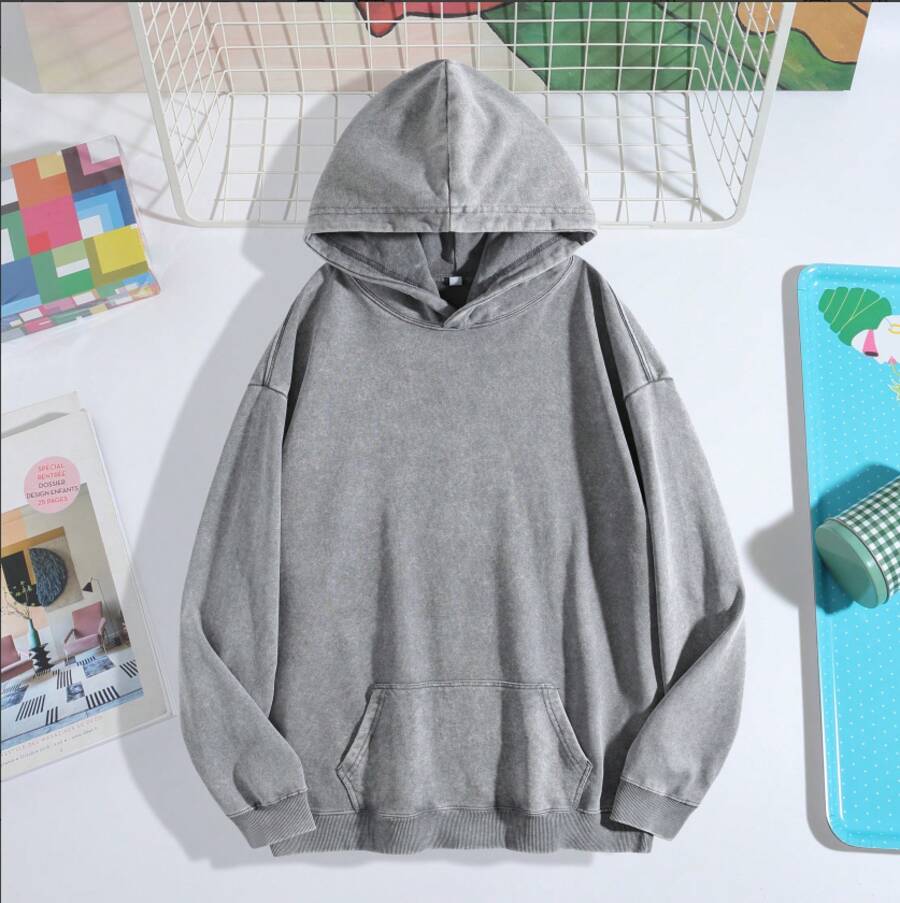 Free Shipping On This Item. One-Piece Set Urban Element Printed Hoodie, Men's Casual Long-Sleeve Pullover Sweatshirt, Slightly Stretchy Knit Polyester Fabric, Regular Fit - 灰色 - 查看 1