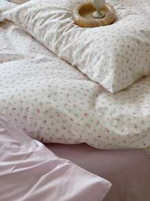 3 件套 100% 纯棉花卉玫瑰羽绒被套，2 个枕套 + 1 个羽绒被套，舒适透气，适合所有季节 - 彩色 - 查看 8