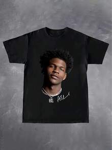 Camiseta gráfica de baloncesto hip-hop para mujeres - Diseño "Be ASU", cuello redondo, poliéster transpirable, estilo casual, ropa para todas las estaciones, camiseta de uso casual| Diseño de hip hop| Ajuste Cómodo, Camisetas para Damas - Negro - Ver 1