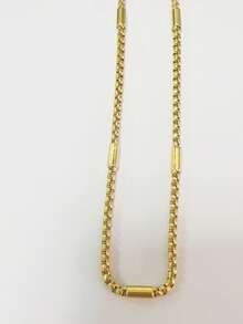 1 Peça Pulseira/Colar Geométrico Minimalista de Contas de Aço Inoxidável, Ideal para Uso Diário, Festas e Ocasiões Especiais para Homens e Mulheres