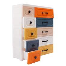 LOYALHEARTDY-BTG 5 Layers Plastic Drawer Dresser, Standing Large Colorful Storage Cabinet Storage Closet Cabinet 10 Storage Drawer Units For Bedrooms Living Rooms Kitchens - Multicolor - View 9