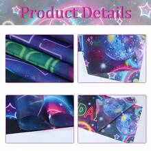 1 件荧光球闪光生日桌旗 | 闪亮迪斯科派对桌布 | 迎婴派对性别揭示装饰 | 夜光涤纶桌布，适用于节日婚礼家居装饰