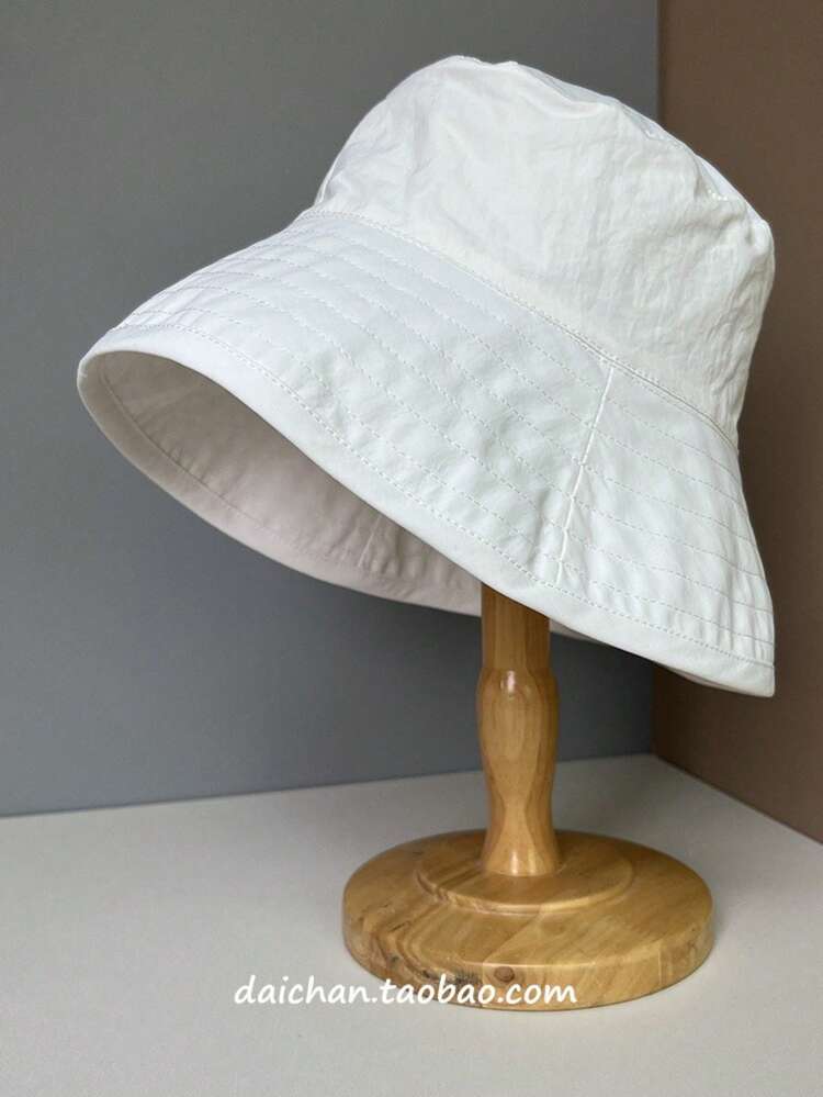 Solid Color Quick-Dry Bucket Hat, Large Head Circumference, UV Protection, Lightweight, Versatile, Wide Brim Sun Hat - Multicolor - View 7