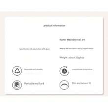 Nail art con punta francese bianca lucida - Unghie finte lunghe e lucide da ballerina con colla - Pearl Line Design, unghie finte adesive riutilizzabili per donna, nail art fai da te