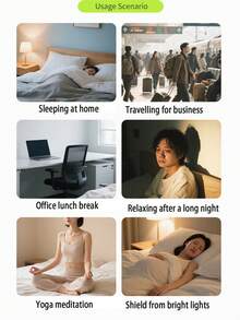 Eye Mask For Sleeping Premium Black Sleep Eye Mask For Women Men Light Blocking Sleep Mask Breathable And Comfortable Eye Shade Cover Sleep Mask For Women And Men Natural Sleeping Eye Mask With Soft And Portable Design Eyeshade Cover For Complete Light Blocking Comfortable Blindfold For Travel Naps Home And Office Ideal For Deep Sleep And Relaxation For Nap Traveling - Multicolor - View 7