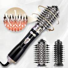2 In 1Rotating Hair Curler Comb,2-In-1 Electric Hair Dryer & Styler ,1000W Blow Dryer Comb With Ceramic Coating, Ergonomic Design With Replacement Brush Head, And Curling Combo For All Hair Types, Fluffy Hair Styling Tool,Back-To-School Gifts - UK Plug(220-240V) - View 6