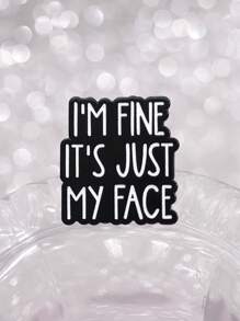 1pc English Quote Brooch Pin, Clothing Backpack Decor Accessory Pin, Suitable For Men And Women Everyday Wear - Letter - View 2