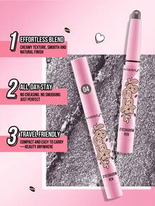 Bút kẻ mắt MISSLYN Smooth Eye Shadow Pencil, Bút kẻ mắt, Bút kẻ mắt highlight, Bút kẻ mắt màu, Bút kẻ mắt nhũ, Bút kẻ mắt highlight chống thấm nước, Trang điểm mắt nhiều màu sắc - #4 Bạc lung linh - Xem 4