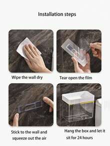 1pc Giá đỡ khăn giấy không thấm nước trong suốt, Hộp đựng khăn giấy vệ sinh treo tường, Phụ kiện phòng tắm Trang trí phòng tắm Trang trí mùa thu - nhiều màu - Xem 8