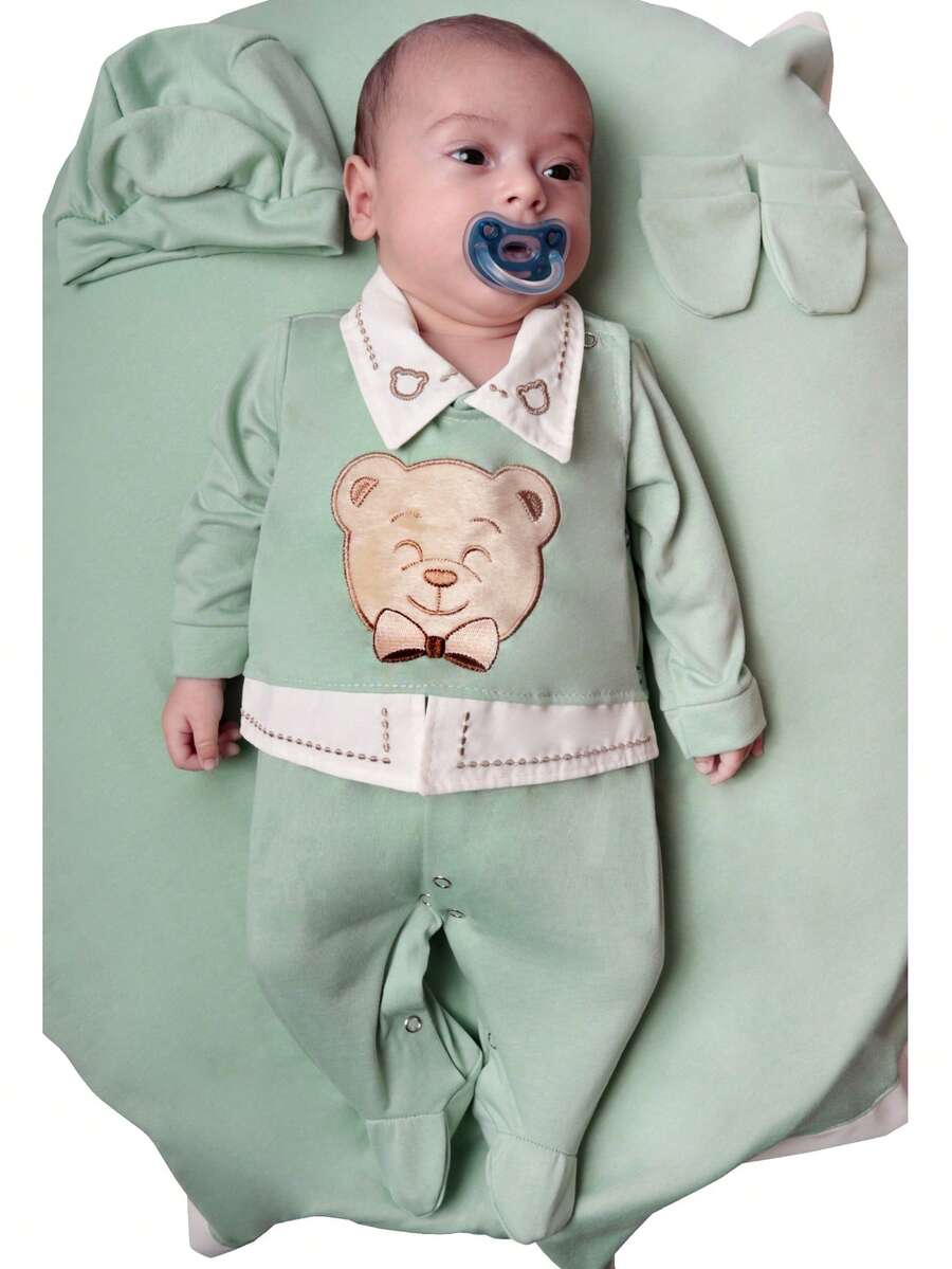 Noah Maternity Outfit For Boy 4 Pieces Of Baby Clothes - 綠色 - 查看 1
