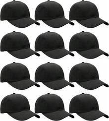 Bulk Lot 12-Pack Adjustable Size Plain Blank Solid Color Baseball Caps - Purple - View 4