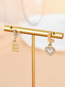 1 对女士不对称 LOVE 设计耳环，休闲时尚配饰 - 耳環 - 查看 3