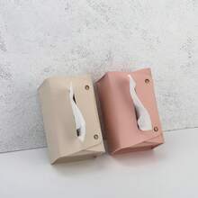 1 Premium Pu Leather Tissue Box Holder For Home Decor And Desktop Organization, Suitable For Dining Room, Living Room, Kitchen, Perfect Tissue Storage Box, Elegant Faux Leather Finish, Sturdy And Slim Design, Easy Refill, Anti-Slip Base, Keeps Tissues Clean And Accessible, Space-Saving, Durable And Easy To Clean, Ideal For Office Desk, Vanity, Breakfast Nook, Great Gift For Mother's Day And Spring Gatherings, Complements Modern Minimalist Interiors - Multicolor - View 1
