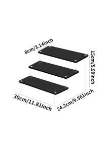 1pc Acrylic Makeup Organizer, Multi-Tier Cosmetic Storage Rack For Perfume, Skincare, Makeup Display, Reinforced Sturdy Stepped Shelf For Living Room, Bathroom, Bedroom, Home Decor