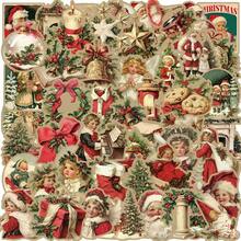 50pcs,Retro Christmas Stickers For Laptops, Notebooks, Phone Cases, Christmas Gifts, And Decorative Stickers - Multicolor - View 7