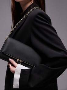 Fashionable High-Quality Women's Underarm Chain Mini Square Handbag, Shoulder And Crossbody Bag - Women's Handbag, Court Bag, Women's Shoulder Bag, Beach Bag, Women's Summer Handbags, Vacation - Saint Barth Borsa - 黑色 - 查看 3