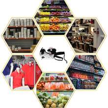 8 Dígitos Precio Tag Gun Set, 8 dígitos de una sola  de impresión clara Multi Funcional Precio Marcado de la máquina etiquetadora de precios Herramienta para Supermercado Oficina Tienda al por menor - Fácil de usar, clara impresión - Negro - Ver 8