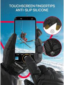 ¡RecomendadoTRENDOUX Guantes de invierno para esquí resistentes al agua: 3M Thinsulate -40 °   F a prueba de viento cálido hombre mujer guantes aislados con pantalla táctil antideslizante¡Top de Temporada - Negro - Ver 5