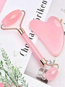 Board Natural Jade Stone GuaSha Scraping Facial Massage Tool For Relieve Fine Lines And Wrinkles Heart Shape Skin Care Tool SPA Massager For Body RelaxingSet Facial Massage Tool, Set Of Jade Roller Gua Sha, Natural Xiuyan Jade. Face Roller Massager, Scraping Tool, Jade Stone Massage Tool Anti-Aging, Restores Facial And Neck Vitality, Reduces Wrinkles And Eye Puffiness. For Facial Massage, Suitable For Both Home And Beauty Salon Use - Multicolor - View 10