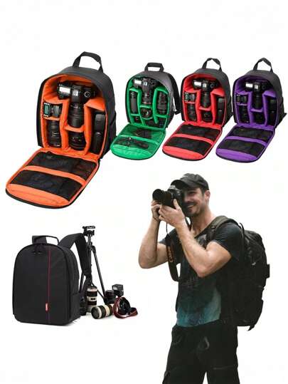 1pc Stylish And Minimalist Camera Bag, Waterproof Photography Bag, Outdoor Backpack Charger Case Office Must Haves Digital Bag Cable Camera Bag Electronic Data Cable Organizer Storage Power Bank Cover For Wallet Travel Camera Bag Women Man Child's Christmas Gifts Essential Teacher Supplies Waterproof Lightweight Large Capacity Portable Accessories