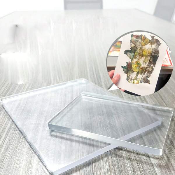 1pc A4/A5 Size Reusable Gel Art Printing Pad/Silicone Printing Mat, Easy To Clean, Low Allergenicity - Ideal For Making Business Cards, Scrapbooks, Journals - Vibrant Designs, Handmade Printing Pad/Vivid Printed Patterns, Reusable Printing Pad Craft Supplies For Scrapbooking, Furniture Decoration And Art Printing. They Are A Must-Have For Creative Hobbyists.