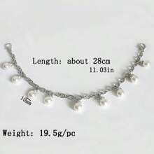 1 Peça Colar de Plástico ABS com Pérola em Padrão Geométrico Preppy Casual, Adequado para Escola, Férias, Festa, Feriado, Ao Ar Livre, Todas as Estações