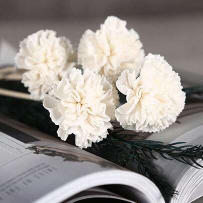 3pcs 5cm Carnation Decorative Rattan Fragrance Diffuser, Home Decor Aroma Enhancer