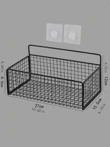 Bathroom Shelf, Drill-Free Toilet Vanity Wall Mount Storage Rack For Bathroom, Kitchen, Shower Bathroom Accessories - White - View 2