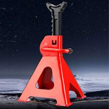 Juego de soportes de gato para coche de alta resistencia ajustables de 3 toneladas/6600 lb, 1 pieza, soporte de elevación para gato de coche de 3 toneladas/6600 lb, estabilizador para remolque de viaje, SUV, autocaravana, camión, coche, rangos de elevación de 30 a 41,5 cm, diseño dentado. - Rojo - Ver 8