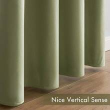 2 Panels Blackout Curtains Solid Soft Grommet Mustard Yellow Thermal Insulated Soundproof Room Darkening Curtains/Drapes/Panels Fall Living Room Bedroom 52 X 90 Inch - 聖人 - 查看 8