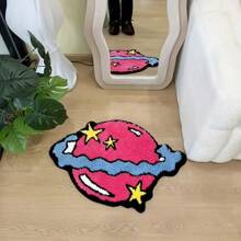 1 件卡通星球图案地毯，俏皮的色彩，适合游戏区域的活力装饰，适用于装饰地毯、卧室装饰、小地毯、地毯、家居装饰、客厅地毯、客厅小地毯、卧室地毯、客厅家居装饰、户外地毯、可洗地毯、毛绒地毯、毛绒地毯、秋冬地毯、厚实/蓬松